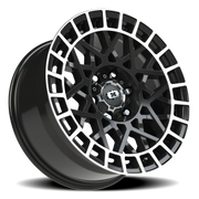 Vision 349 18x8.5 +12 6x139.7mm 106.2mm Gloss Black Machined Lip