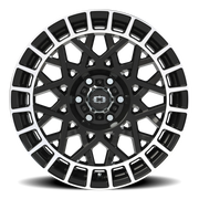 Vision 349 18x8.5 +12 6x114.3mm 76.1mm Gloss Black Machined Lip