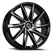 Luxxx Alloys 35 20x8.5 +30 5x114.3mm 73.1mm Gloss Black Milled
