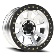 Vision 350BL 17x9 -40 5x127mm 83mm Machined Silver Satin Black Ring