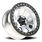 Vision 350BL 17x9 -40 5x127mm 83mm Machined Silver Satin Black Ring
