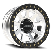 Vision 350BL 17x9 -40 6x139.7mm 106.2mm Machined Silver Satin Black Ring