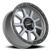 Vision 350 20x9 -12 5x139.7mm 108mm Satin Gray Satin Black Lip