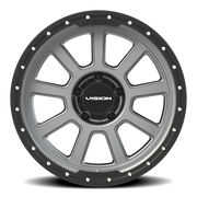 Vision 350 20x9 +12 5x139.7mm 108mm Satin Gray Satin Black Lip