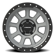 Vision 350 17x9 +12 5x114.3mm 83mm Satin Gray Satin Black Lip