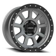 Vision 350 18x9 +12 5x114.3mm 83mm Satin Gray Satin Black Lip