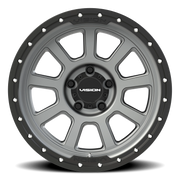 Vision 350 18x9 +12 5x114.3mm 83mm Satin Gray Satin Black Lip