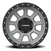 Vision 350 17x9 -12 6x139.7mm 106.2mm Satin Gray Satin Black Lip