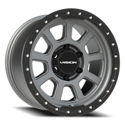 Vision 350 17x9 +12 6x139.7mm 106.2mm Satin Gray Satin Black Lip