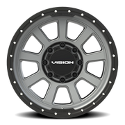 Vision 350 20x9 -12 8x170mm 125.2mm Satin Gray Satin Black Lip