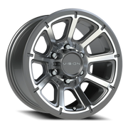 Vision 353 16x8 +0 6x139.7mm 110mm Gunmetal Machined Face