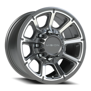Vision 353 17x8.5 +18 8x170mm 125.2mm Gunmetal Machined Face
