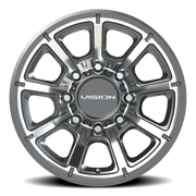 Vision 353 17x8.5 +18 8x170mm 125.2mm Gunmetal Machined Face
