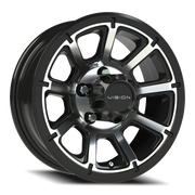 Vision 353 14x5.5 +0 5x114.3mm 83mm Gloss Black Machined Face