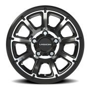 Vision 353 14x5.5 +0 5x114.3mm 83mm Gloss Black Machined Face