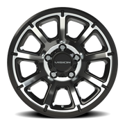 Vision 353 15x6 +0 5x114.3mm 83mm Gloss Black Machined Face