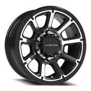 Vision 353 15x6 +0 6x139.7mm 108mm Gloss Black Machined Face