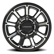 Vision 353 15x6 +0 6x139.7mm 108mm Gloss Black Machined Face