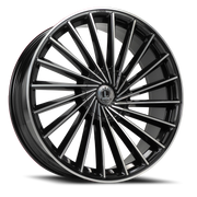 Luxxx Alloys 36 22x9 +33 5x114.3mm 73.1mm Gloss Black Machined Face
