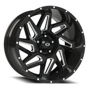 Vision 361 20x10 -25 5x127mm 78.1mm Gloss Black Milled Spokes