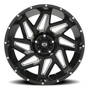 Vision 361 20x10 -25 5x127mm 78.1mm Gloss Black Milled Spokes