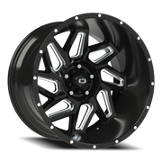 Vision 361 20x12 -57 5x127mm 78.1mm Gloss Black Milled Spokes