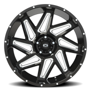 Vision 361 22x10 -25 5x127mm 78.1mm Gloss Black Milled Spokes