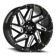 Vision 361 22x10 -25 5x139.7mm 108mm Gloss Black Milled Spokes