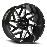 Vision 361 22x12 -51 5x127mm 78.1mm Gloss Black Milled Spokes
