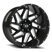 Vision 361 22x12 -51 5x139.7mm 108mm Gloss Black Milled Spokes