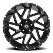 Vision 361 22x12 -51 5x139.7mm 108mm Gloss Black Milled Spokes