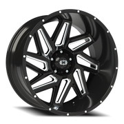 Vision 361 24x12 -51 5x139.7mm 108mm Gloss Black Milled Spokes