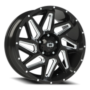 Vision 361 20x9 +12 5x150mm 110.2mm Gloss Black Milled Spokes