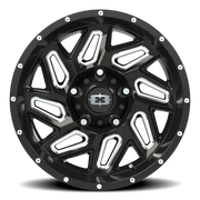 Vision 361 17x9 +12 5x150mm 110.2mm Gloss Black Milled Spokes