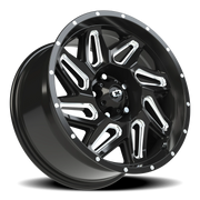 Vision 361 18x9 +12 5x127mm 78.1mm Gloss Black Milled Spokes