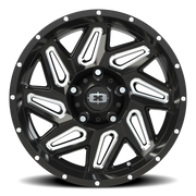 Vision 361 18x9 +12 5x139.7mm 108mm Gloss Black Milled Spokes