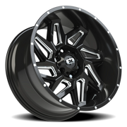 Vision 361 20x10 -25 6x135mm 87.1mm Gloss Black Milled Spokes