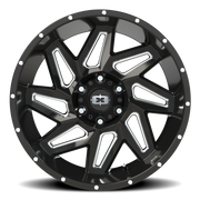 Vision 361 20x10 -25 6x135mm 87.1mm Gloss Black Milled Spokes