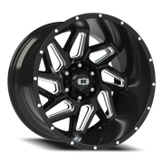 Vision 361 20x12 -57 6x139.7mm 106.2mm Gloss Black Milled Spokes