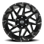 Vision 361 20x12 -57 6x139.7mm 106.2mm Gloss Black Milled Spokes