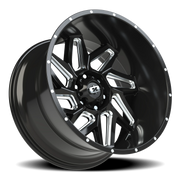 Vision 361 22x12 -57 6x139.7mm 106.2mm Gloss Black Milled Spokes