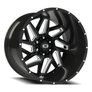 Vision 361 22x14 -76 6x139.7mm 106.2mm Gloss Black Milled Spokes