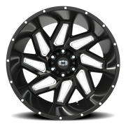 Vision 361 22x14 -76 6x139.7mm 106.2mm Gloss Black Milled Spokes