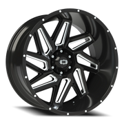 Vision 361 24x12 -57 6x139.7mm 106.2mm Gloss Black Milled Spokes