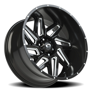 Vision 361 24x12 -57 6x139.7mm 106.2mm Gloss Black Milled Spokes