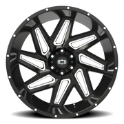 Vision 361 24x12 -57 6x139.7mm 106.2mm Gloss Black Milled Spokes