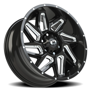 Vision 361 20x9 +12 6x139.7mm 106.2mm Gloss Black Milled Spokes
