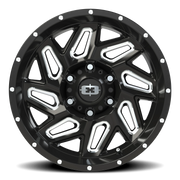 Vision 361 17x9 +12 6x135mm 87.1mm Gloss Black Milled Spokes