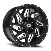Vision 361 17x9 +12 6x139.7mm 106.2mm Gloss Black Milled Spokes