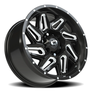 Vision 361 18x9 +12 6x139.7mm 106.2mm Gloss Black Milled Spokes